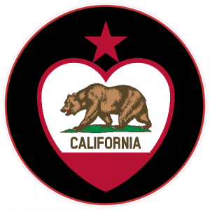 California Bear Love Sticker - U.S. Custom Stickers