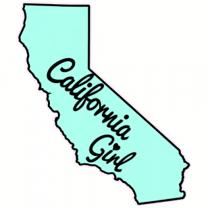 California Girl State Sticker - U.S. Custom Stickers