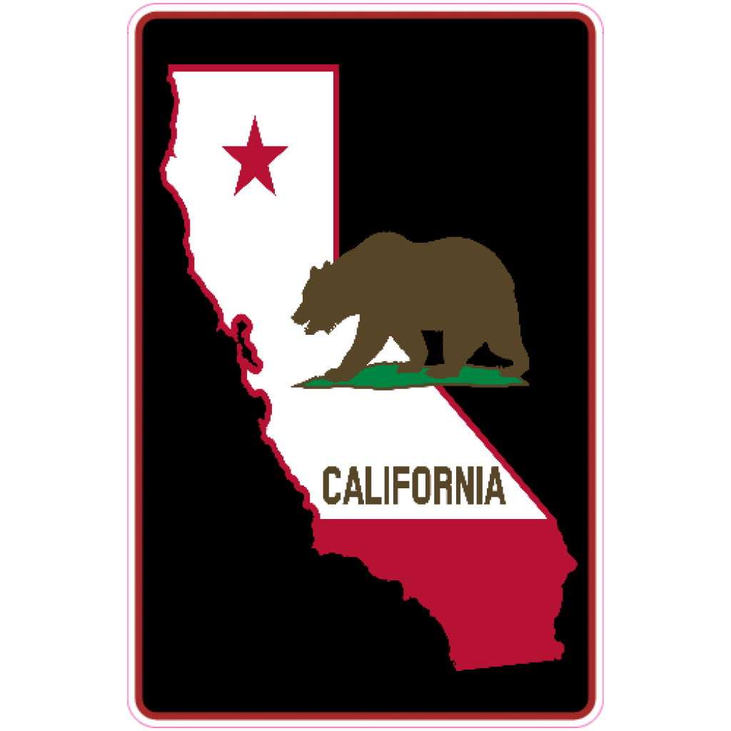 California State Bear Sticker U.S. Custom Stickers