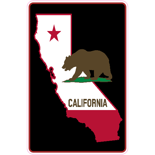 California State Bear Sticker - U.S. Custom Stickers