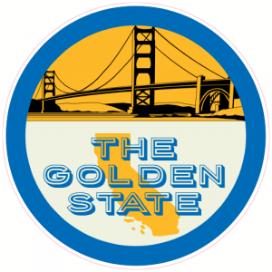 California The Golden State Bridge Decal - U.S. Customer Stickers