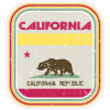 California Vintage Retro Flag Decal - U.S. Customer Stickers