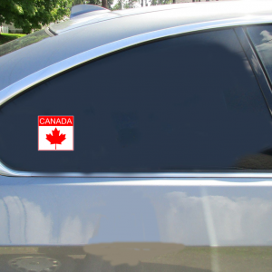 Canada Maple Leaf Square Sticker - Car Decals - U.S. Custom Stickers