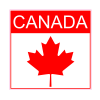 Canada Maple Leaf Square Decal - U.S. Customer Stickers