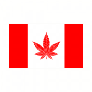 Canada Marijuana Legalization Flag Decal - U.S. Customer Stickers