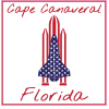 Cape Canaveral Florida Space Shuttle Square Decal - U.S. Custom Stickers