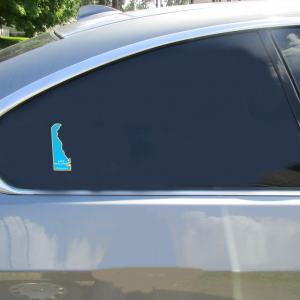 Cape Henlopen Delaware State Shaped Sticker - Car Decals - U.S. Custom Stickers
