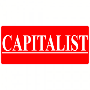 Capitalist Red Square Decal - U.S. Customer Stickers