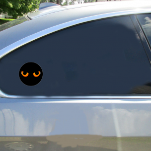 Cat Eyes Black Circle Sticker - Car Decals - U.S. Custom Stickers