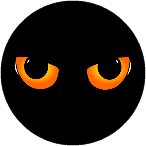 Cat Eyes Black Circle Decal - U.S. Customer Stickers