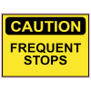 Caution Frequent Stops Sticker - U.S. Custom Stickers