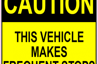 Caution Frequent Stops Decal - U.S. Customer Stickers