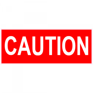 Caution Red Decal - U.S. Customer Stickers