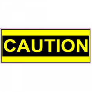 Caution Safety Decal - U.S. Customer Stickers