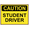 Caution Student Driver Decal - U.S. Customer Stickers