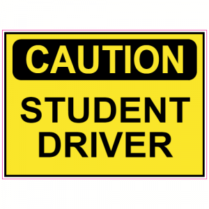 Caution Student Driver Decal - U.S. Customer Stickers