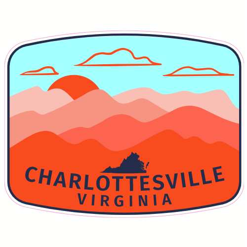Charlottesville Virginia Outdoor Decal - U.S. Customer Stickers
