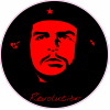 Che Guevara Revolucion Black Red Circle Decal - U.S. Custom Stickers