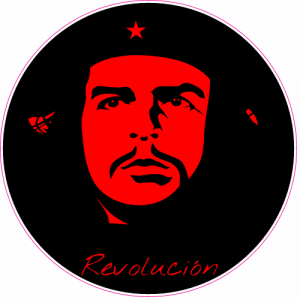 Che Guevara Revolucion Black Red Circle Decal - U.S. Custom Stickers