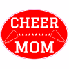 Cheer Mom Red Oval Decal - U.S. Customer Stickers