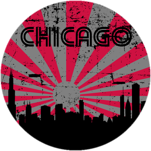 Chicago Skyline Vintage Distressed Decal - U.S. Customer Stickers