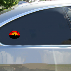 Cincinnati Red Black Oval City Sticker - Car Decals - U.S. Custom Stickers