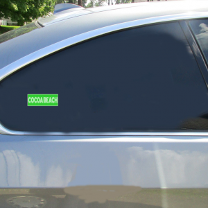 Cocoa Beach Green Retro Sticker - Car Decals - U.S. Custom Stickers