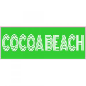 Cocoa Beach Green Retro Decal - U.S. Customer Stickers