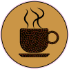 Coffee Bean Cup Sticker - U.S. Custom Stickers