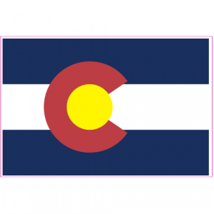 Colorado State Flag Sticker - U.S. Custom Stickers