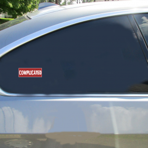 Complicated Funny Red Sticker - Car Decals - U.S. Custom Stickers