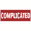Complicated Funny Red Decal - U.S. Customer Stickers