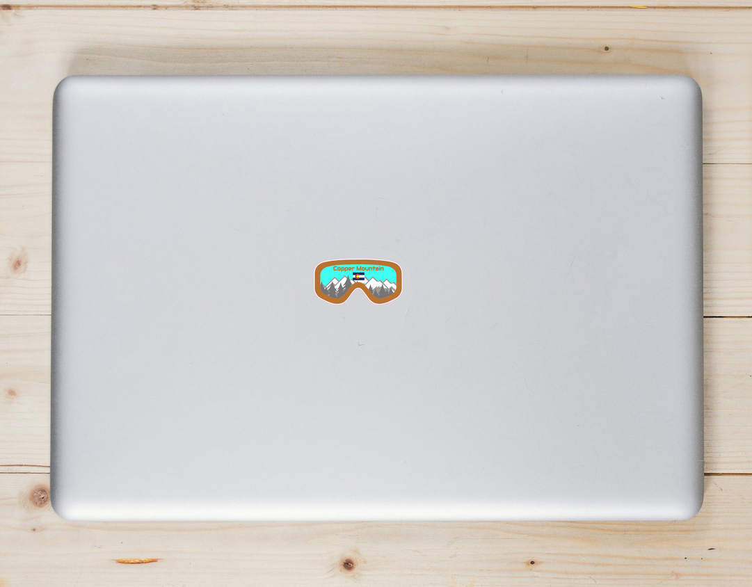 Copper Mountain Ski Goggles Sticker - Laptop Decal - U.S. Custom Stickers