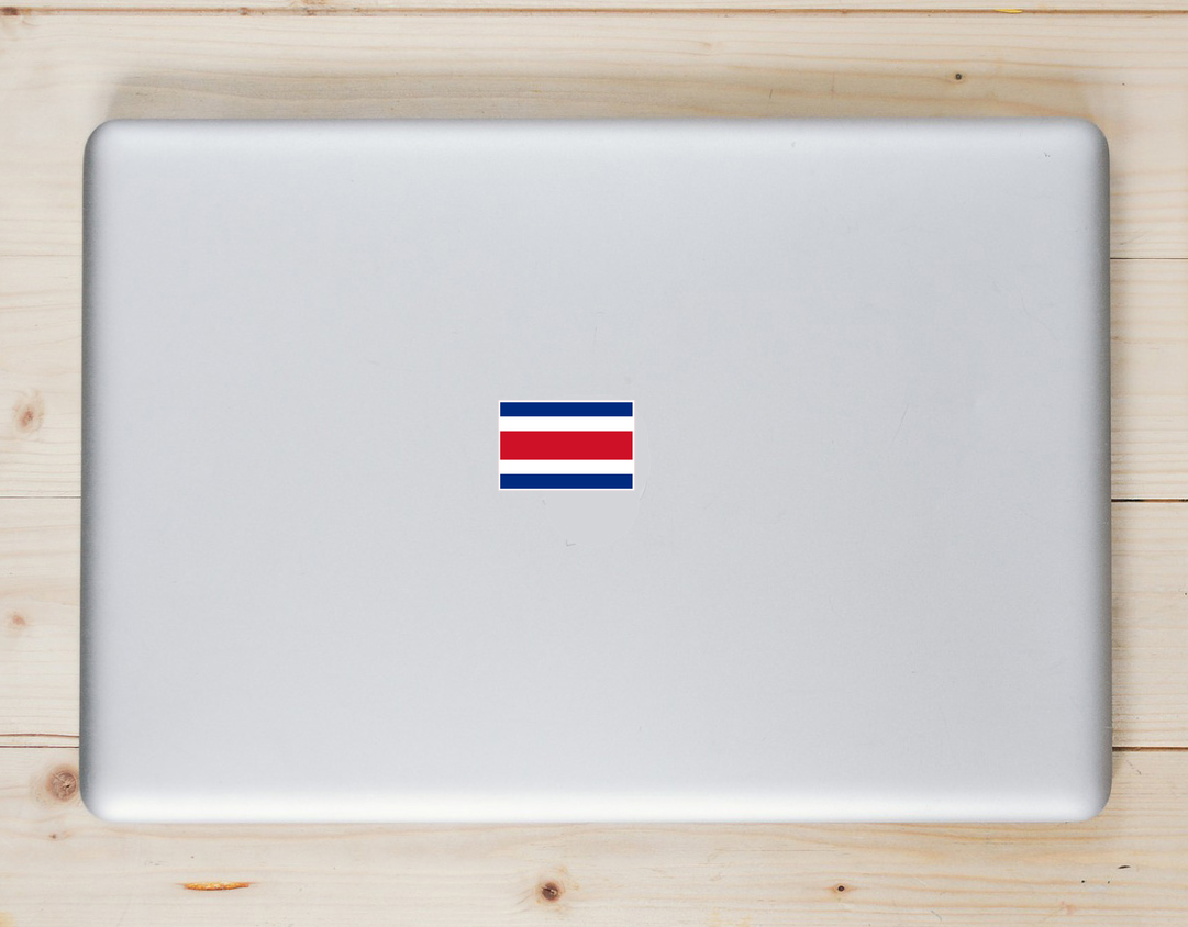 Costa Rica Flag Sticker - Laptop Decal - U.S. Custom Stickers