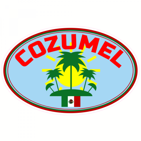 Cozumel, Mexico Travel Souvenir Sticker - Bumper Or Laptop Decal For Vacation Memories