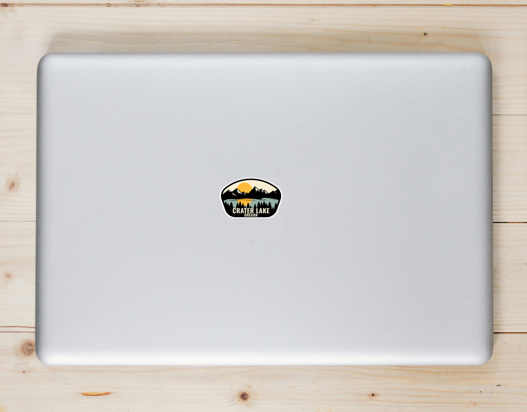 Crater Lake Oregon Sticker - Laptop Decal - U.S. Custom Stickers