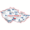 Czech Republic Map Decal - U.S. Customer Stickers
