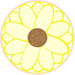 Daisy Flower Circle Sticker - U.S. Custom Stickers