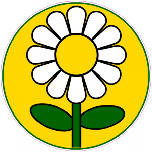 Daisy Flower Yellow Circle Sticker - U.S. Custom Stickers