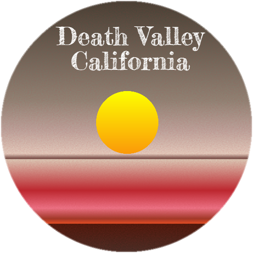 Death Valley California Circle Decal - U.S. Customer Stickers