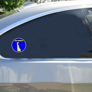 Delaware State Blue Circle Sticker - Car Decals - U.S. Custom Stickers