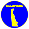 Delaware State Blue Circle Decal - U.S. Customer Stickers
