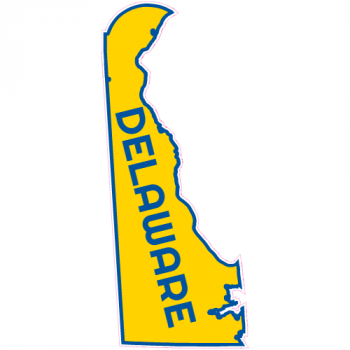 Delaware State Shaped Decal - U.S. Customer Stickers
