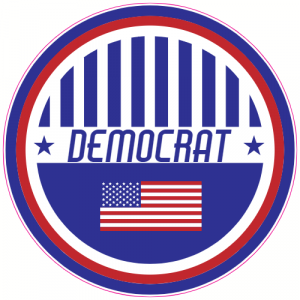 Democrat Patriotic Circle Decal - U.S. Customer Stickers