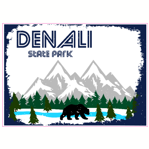 Denali State Park Alaska Decal - U.S. Customer Stickers