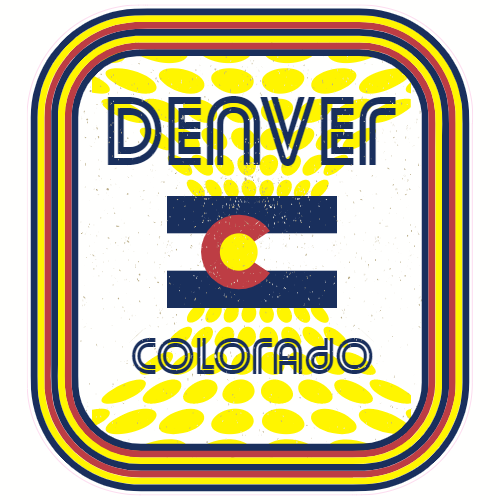 Denver Colorado Retro Decal - U.S. Customer Stickers