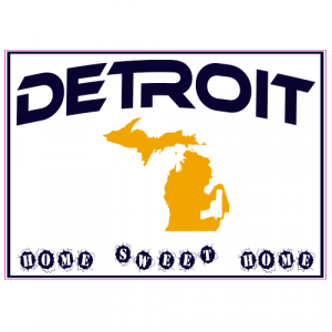 Detroit Home Sweet Home Gun Sticker - U.S. Custom Stickers