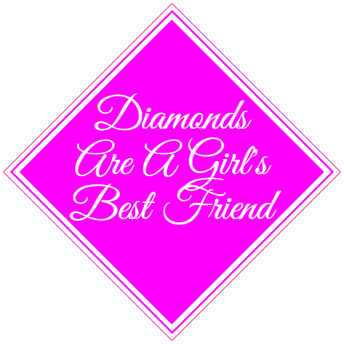 Diamonds Are A Girl's Best Friend Decal - U.S. Customer Stickers