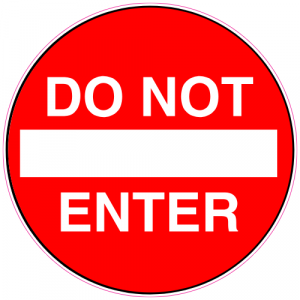 Do Not Enter Sign Sticker - U.S. Custom Stickers