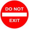 Do Not Exit Red Circle Sticker - U.S. Custom Stickers